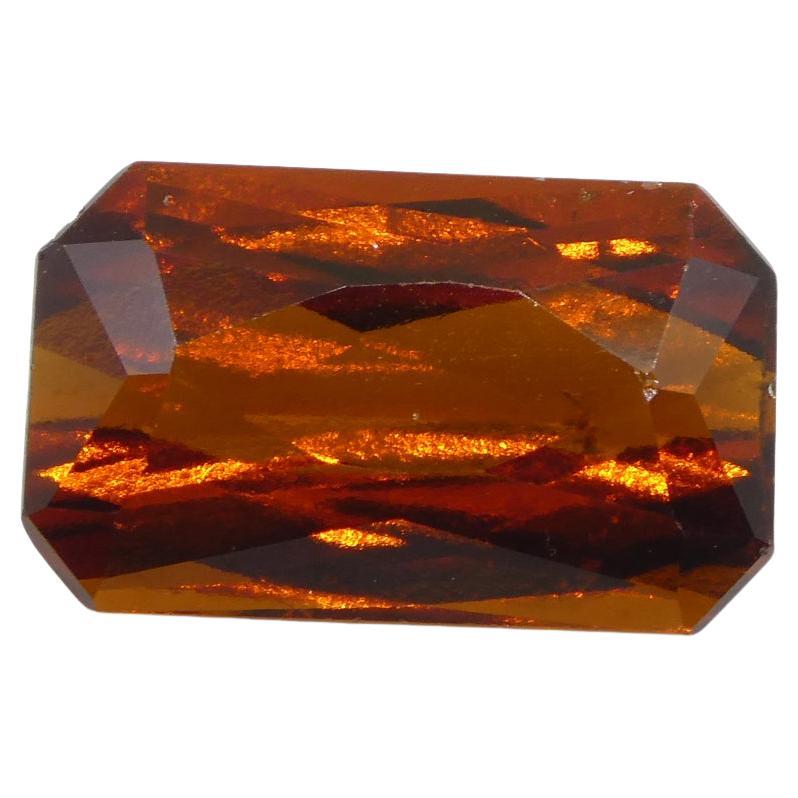 6.08ct Scissor Cut Reddish Orange Hessonite Garnet from Sri Lanka For Sale