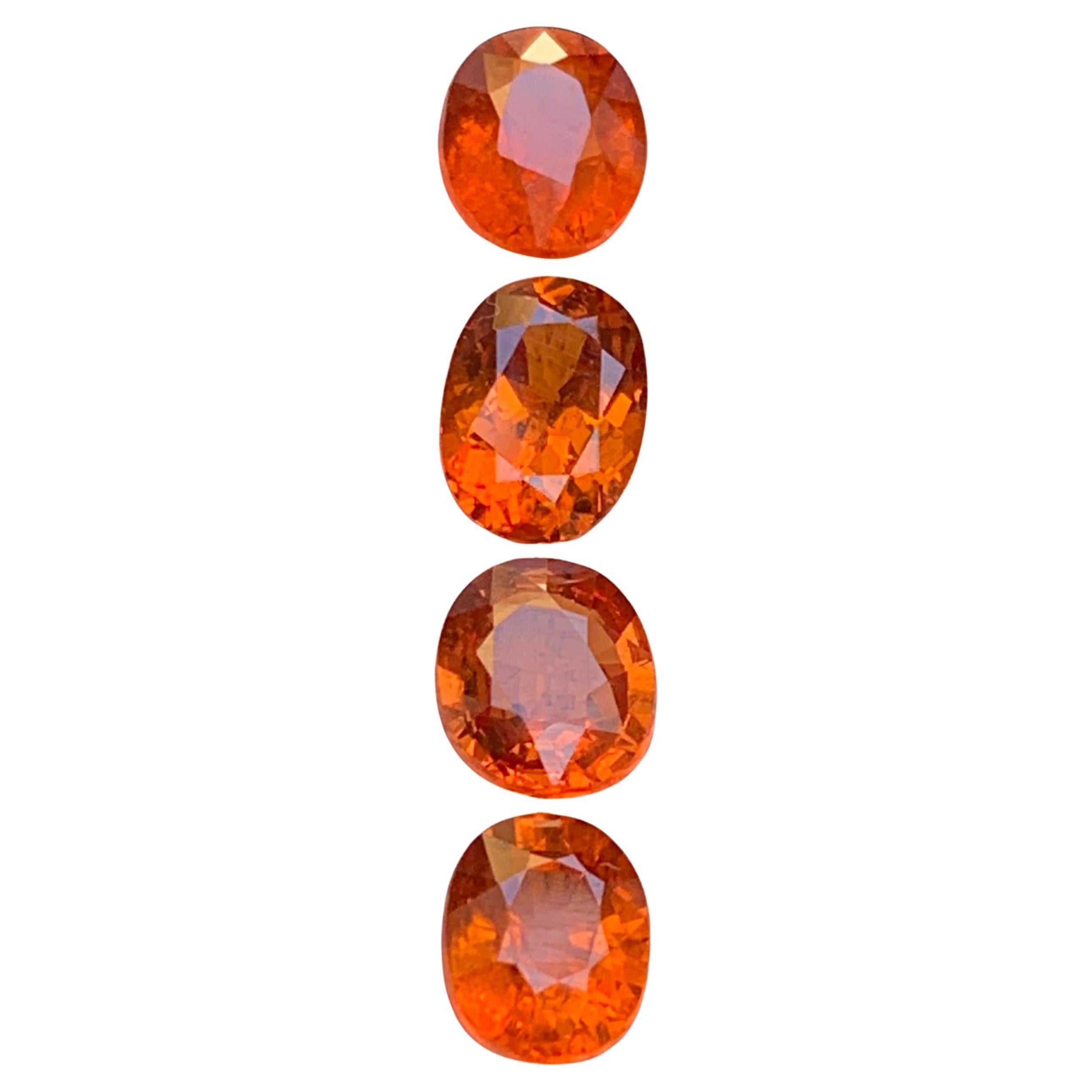 6,09 Carati di Spessartite/Spessartina/Granato Mandarino Arancione Ricco Gemme Sciolte
