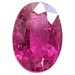 6.09 Carats Rubellite Tourmaline Oval Faceted Cut stone Top Quality Natural gem
