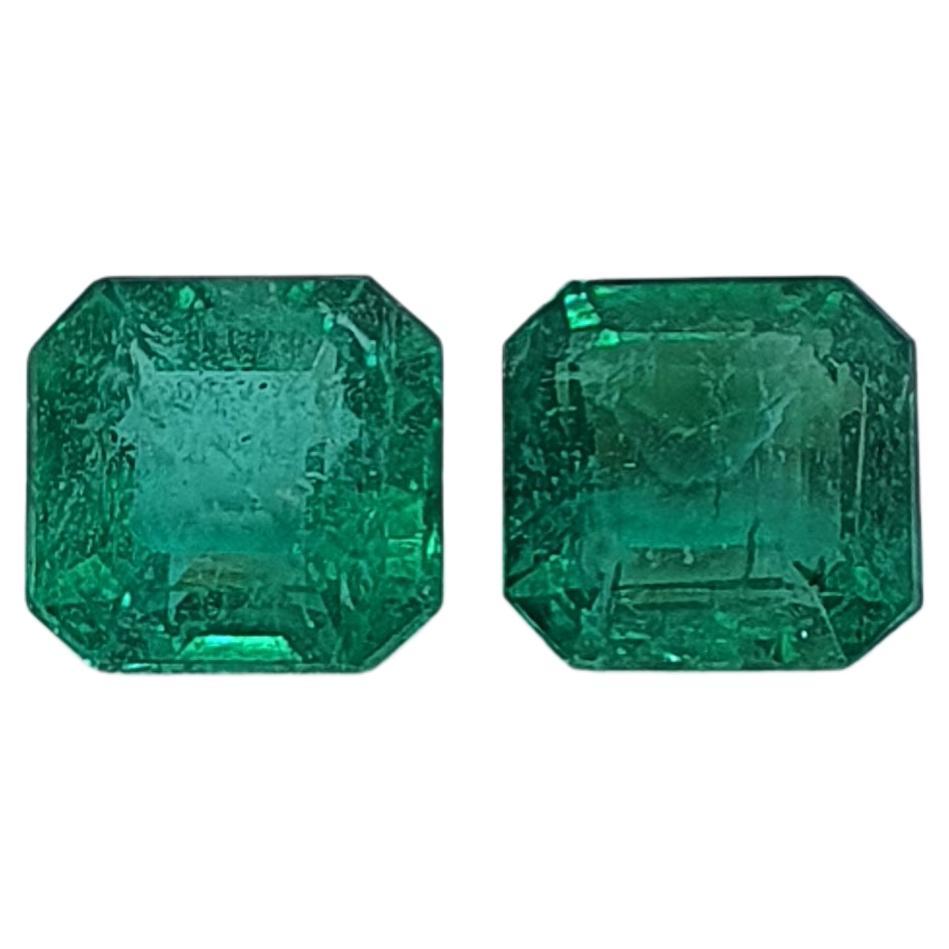 6.09 Carat Emerald Pair, Zambia For Sale