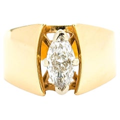 Retro .60ct Diamond Ring in Yellow Gold