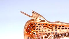 .60ct natural diamond Cello Violin Pin 14kt Gold