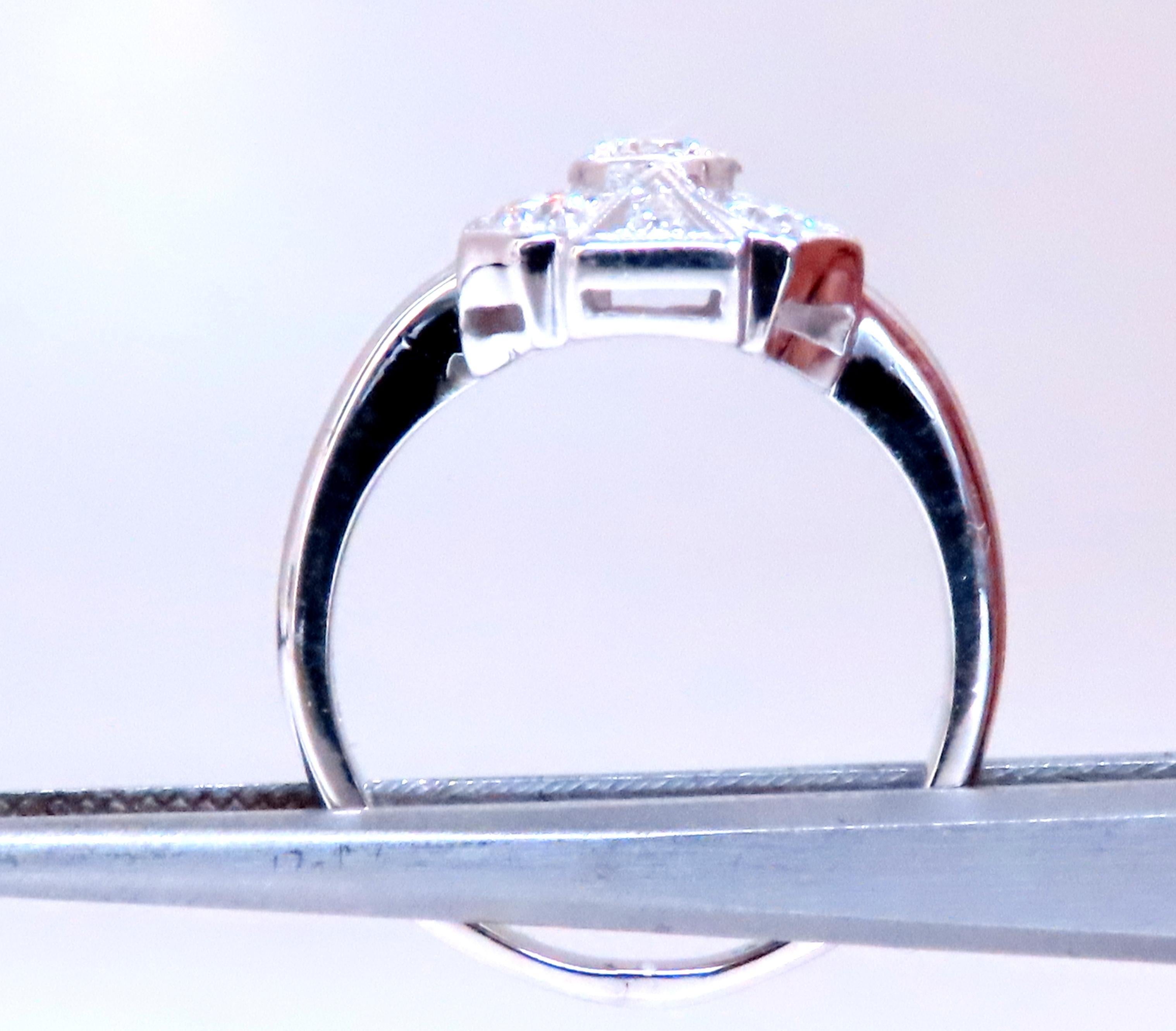 Contemporary .60ct Natural Diamonds Edwardian Style Cluster Ring 14kt Gold 12423 For Sale