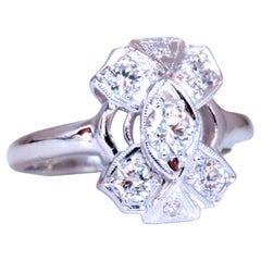 .60ct Natural Diamonds Edwardian Style Cluster Ring 14kt Gold 12423