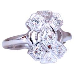 .60ct Natural Diamonds Edwardian Style Cluster Ring 14kt Gold 12423