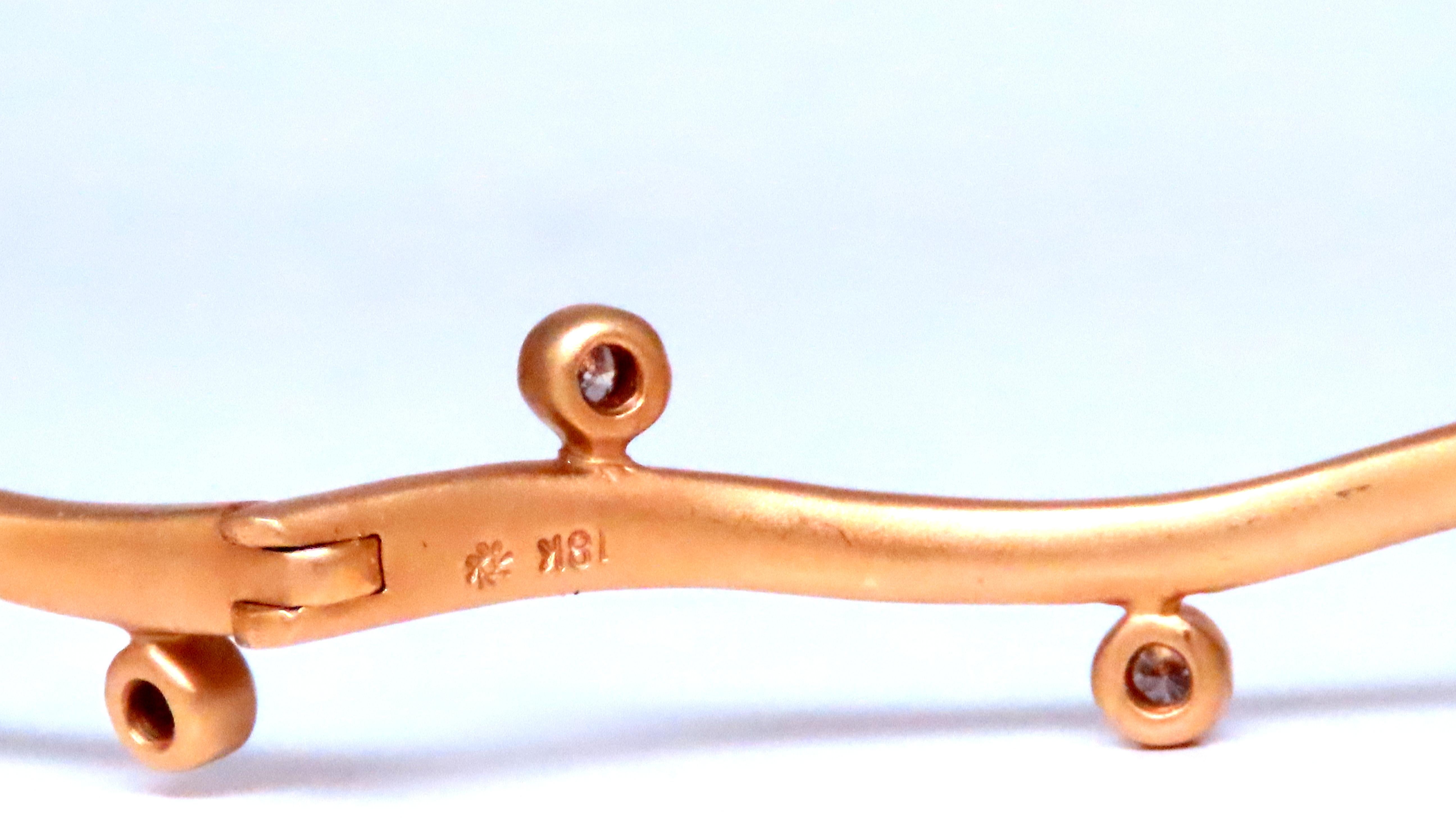 .60ct Natural Diamonds Vine Bangle Bracelet 18kt gold 12465 In New Condition For Sale In New York, NY
