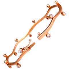 .60ct Natural Diamonds Vine Bangle Bracelet 18kt gold 12465*