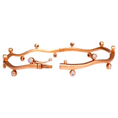 .60ct Natural Diamonds Vine Bangle Bracelet 18kt gold 12465