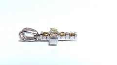 .60ct Natural Fancy Yellow Diamonds Cross Pendant 14 Karat