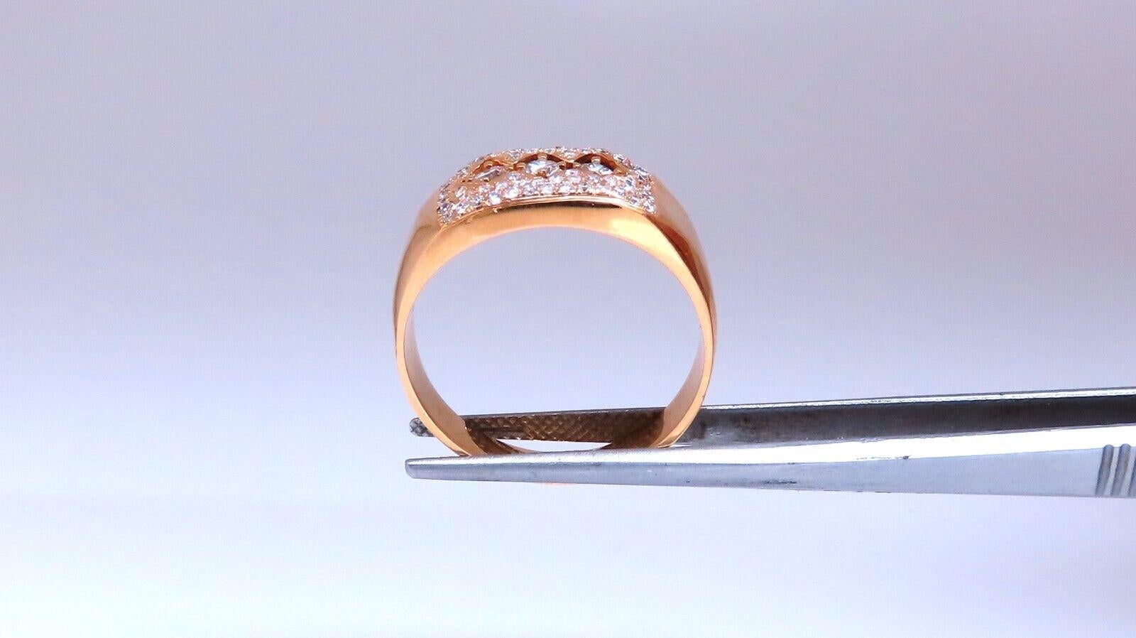 Round Cut .60ct Natural round diamond mens ring 14kt gold pinky For Sale
