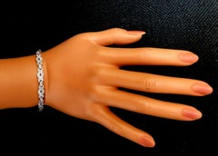 .60ct. Bracciale tennis con diamanti naturali rotondi, classico, in oro bianco 14 carati*