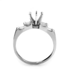 .60 Carat Platinum Diamond Engagement Ring Mounting