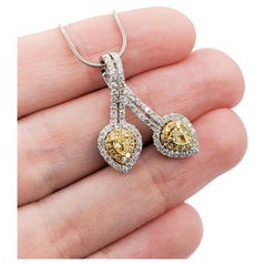 .60ctw Diamond Pendant With Chain In Two-Tone Gold 
