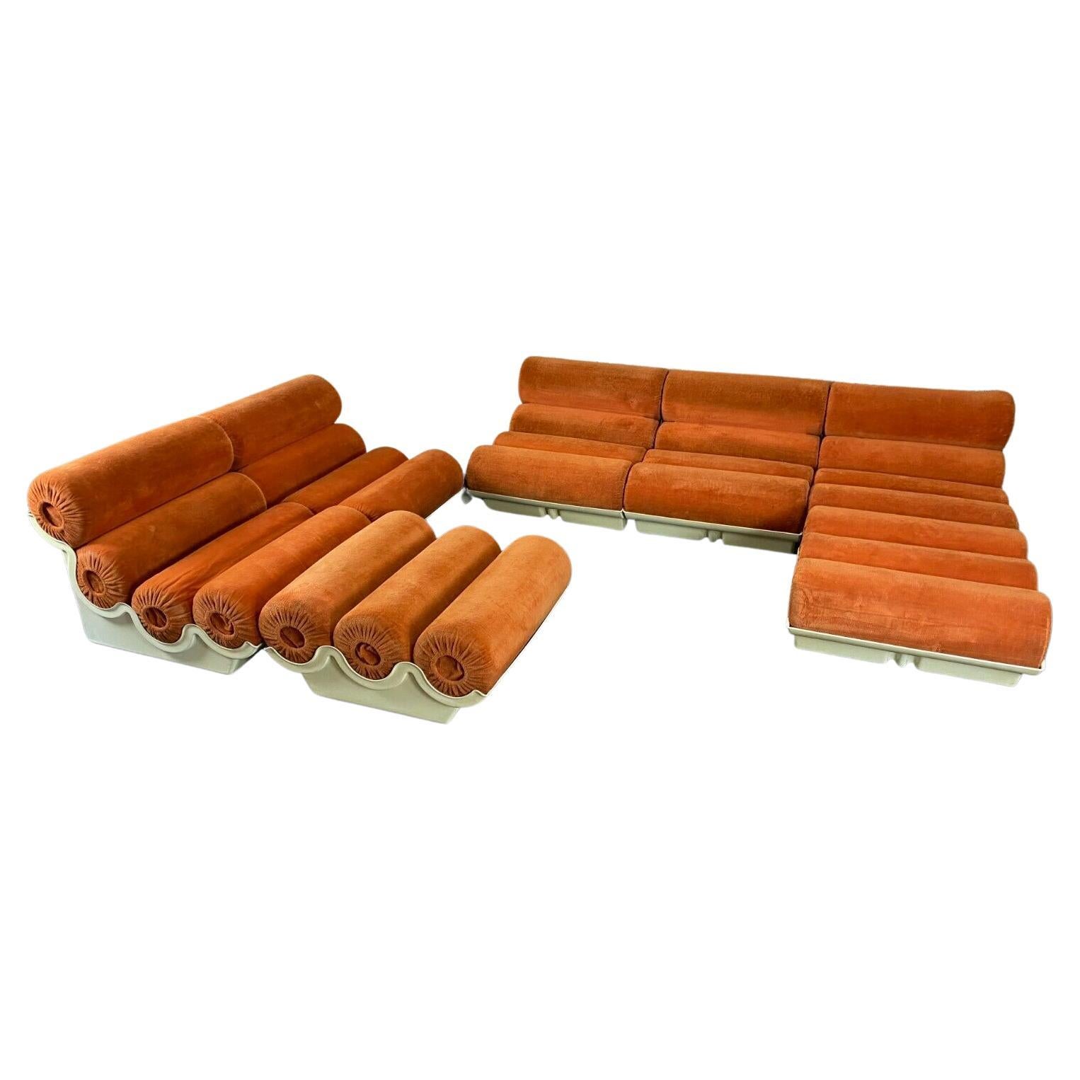 60er 70er Jahre Rare Modular Sofa Modul Couch Italy Design Space Age 60s  70s For Sale at 1stDibs