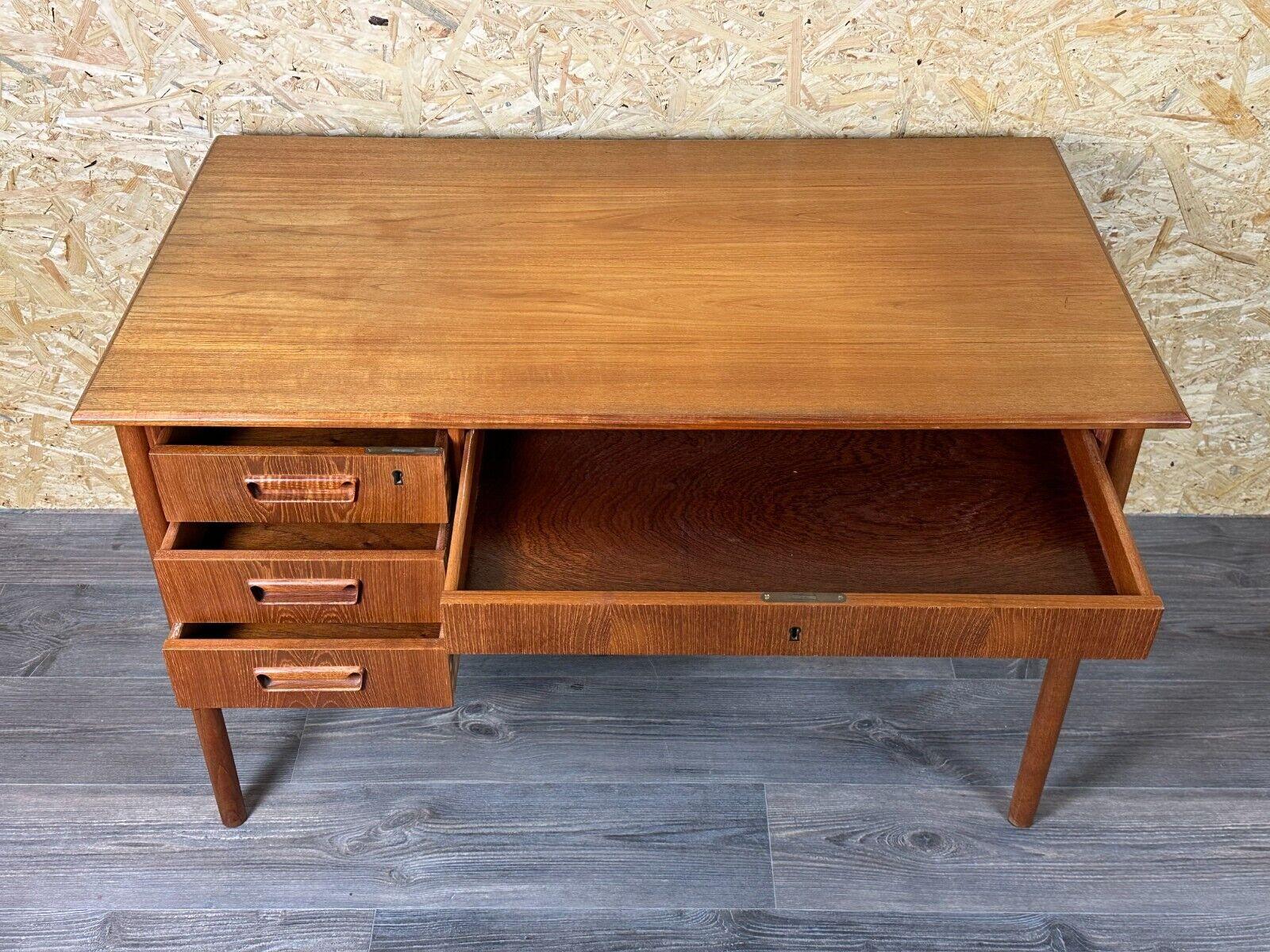 60er 70er Jahre Teak Writing Desk Schreibtisch von Gunnar Nielsen für Tibergaard For Sale 7