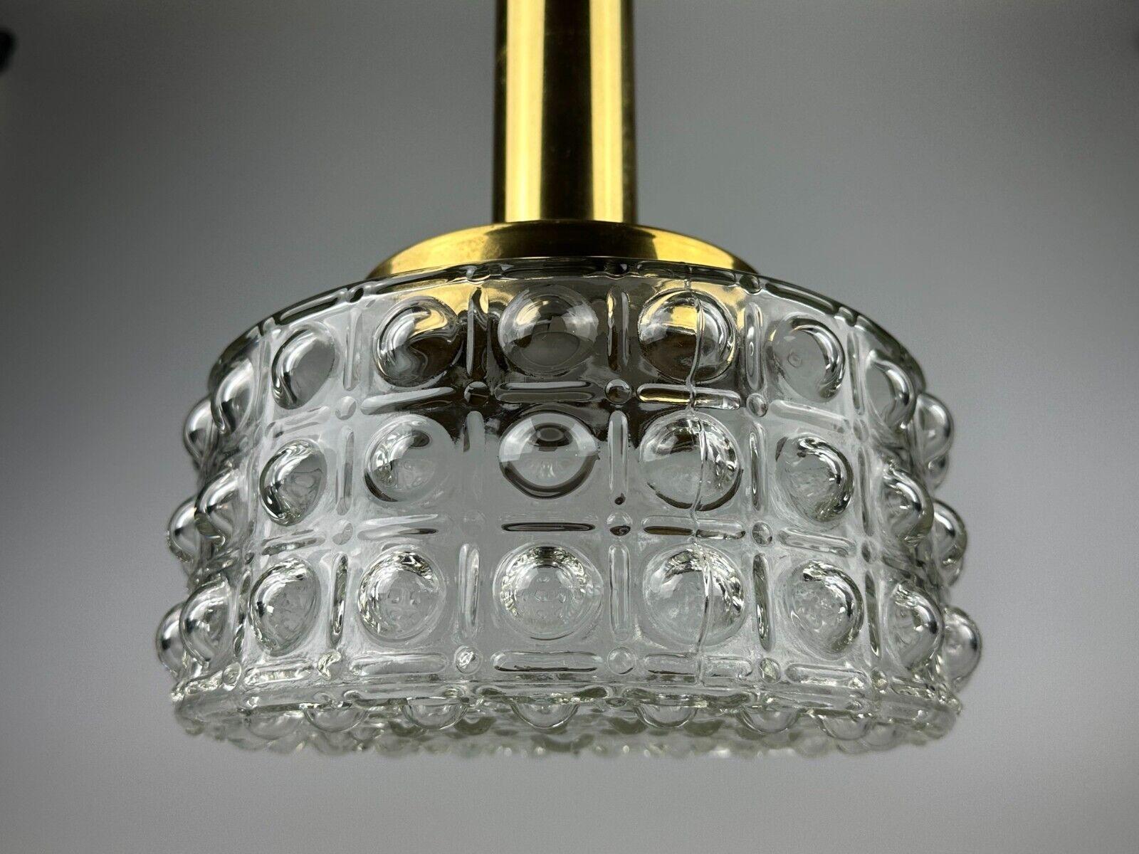 60er 70er Jahre VEB Hängelampe Deckenlampe Bubble Messing Glas Space Age Design For Sale 4