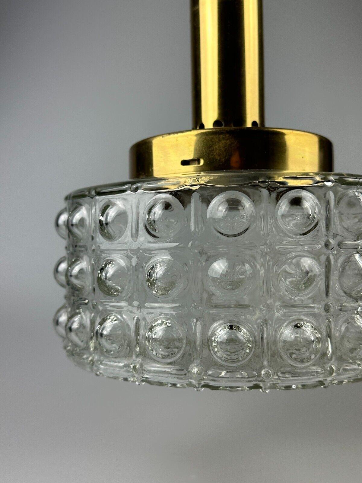 60er 70er Jahre VEB Hängelampe Deckenlampe Bubble Messing Glas Space Age Design en vente 7