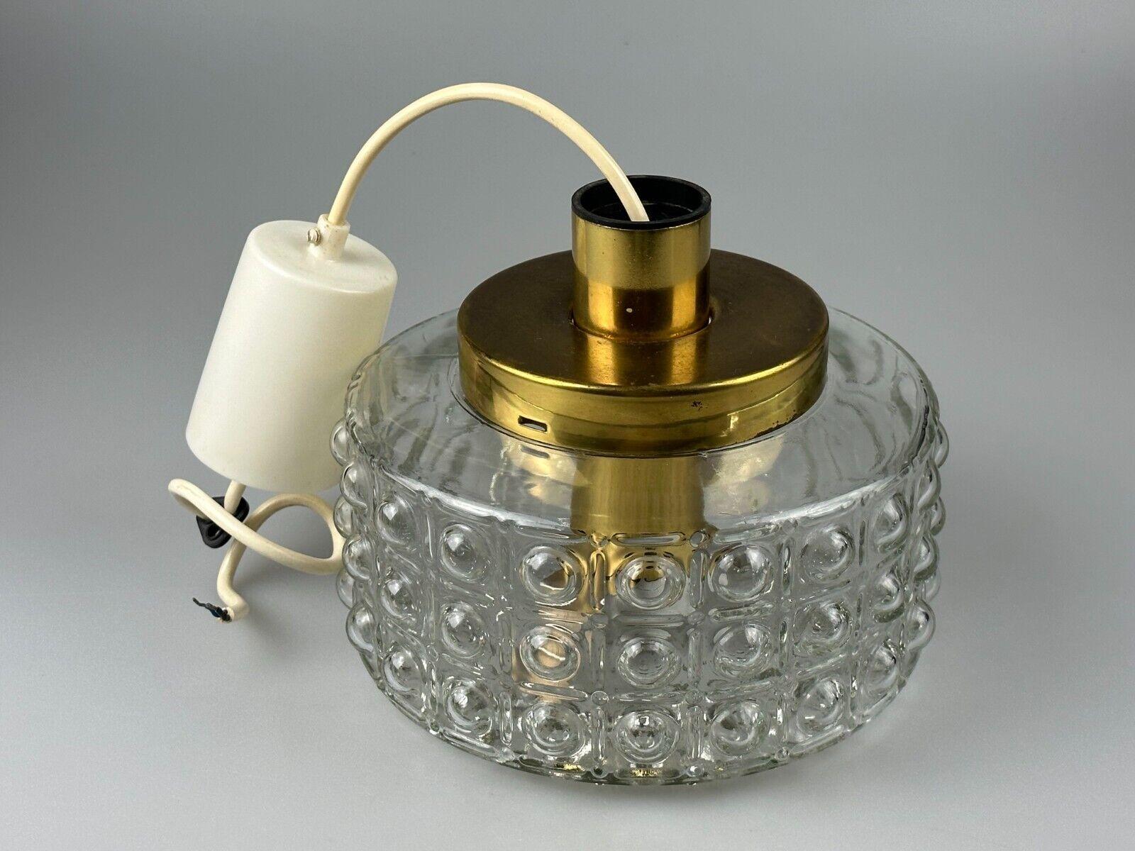 60er 70er Jahre VEB Hängelampe Deckenlampe Bubble Messing Glas Space Age Design For Sale 7