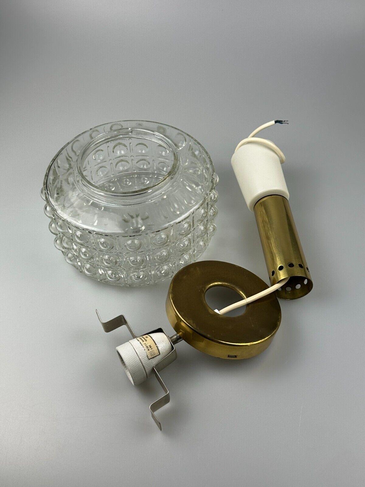 60er 70er Jahre VEB Hängelampe Deckenlampe Bubble Messing Glas Space Age Design en vente 12
