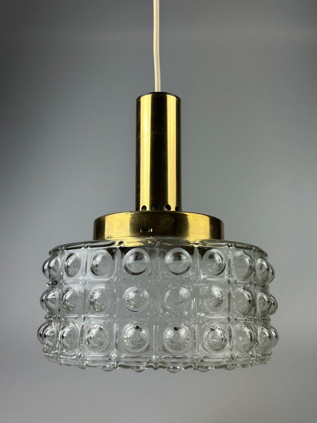 60er 70er Jahre VEB Hängelampe Deckenlampe Bubble Messing Glas Space Age Design In condizioni buone in vendita a Neuenkirchen, NI