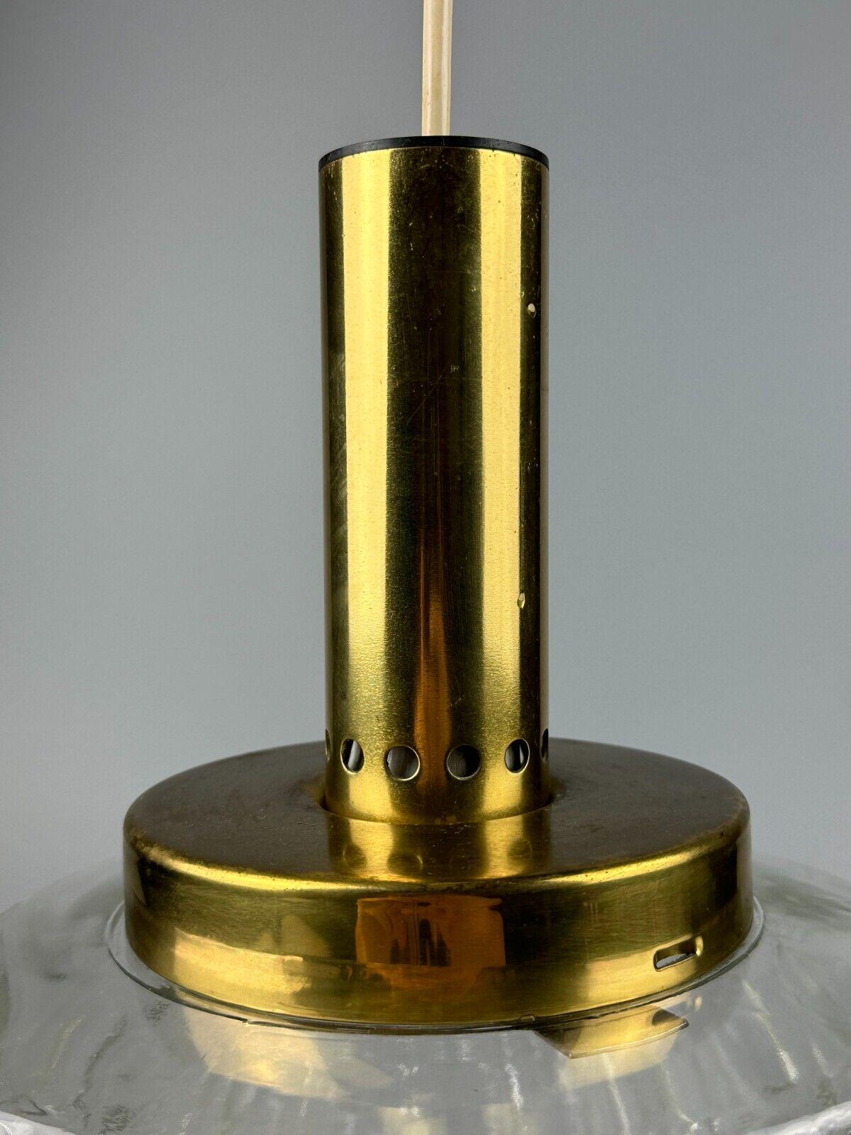 Fine XX secolo 60er 70er Jahre VEB Hängelampe Deckenlampe Bubble Messing Glas Space Age Design in vendita