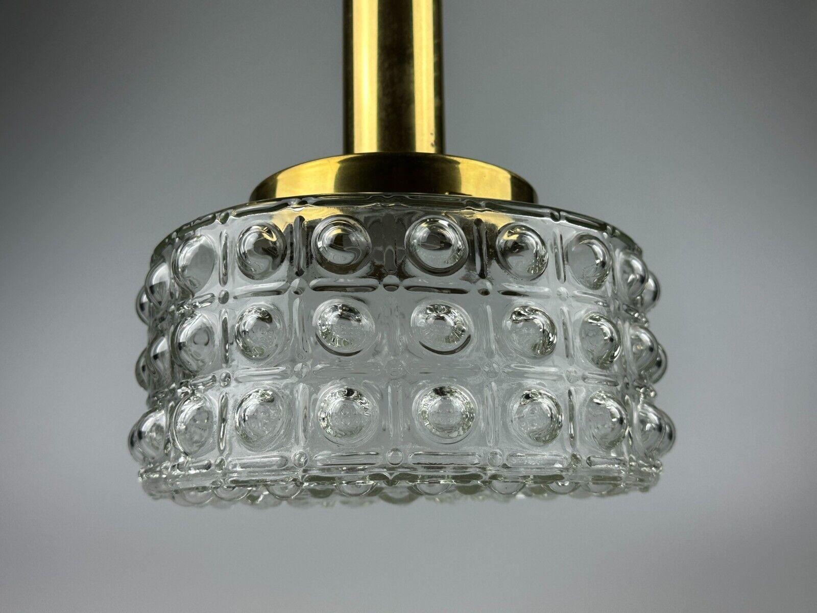 Late 20th Century 60er 70er Jahre VEB Hängelampe Deckenlampe Bubble Messing Glas Space Age Design For Sale