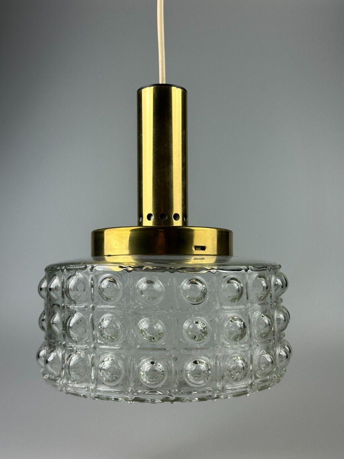 Metal 60er 70er Jahre VEB Hängelampe Deckenlampe Bubble Messing Glas Space Age Design For Sale