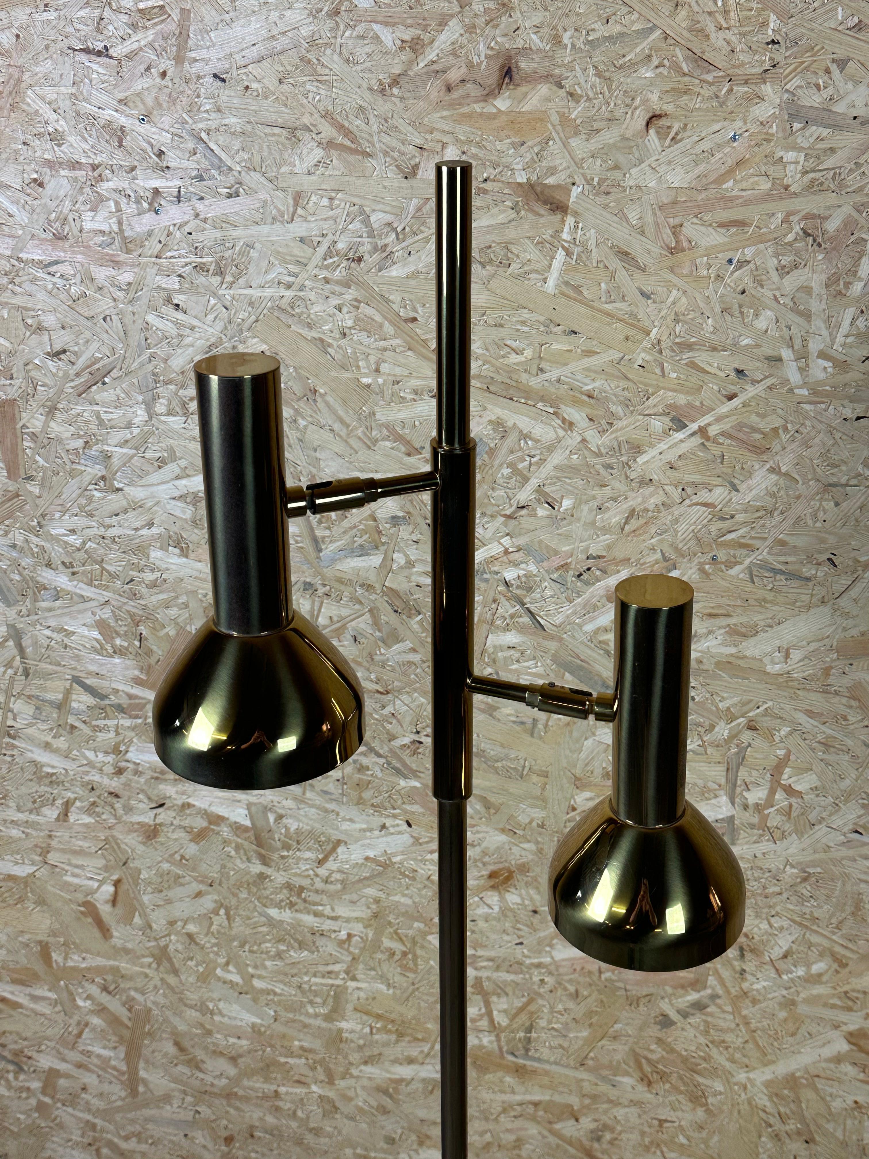 Tedesco Lampada da terra regolabile a 2 lampadine anni '60-'70 di Cosack Leuchten Germania in vendita