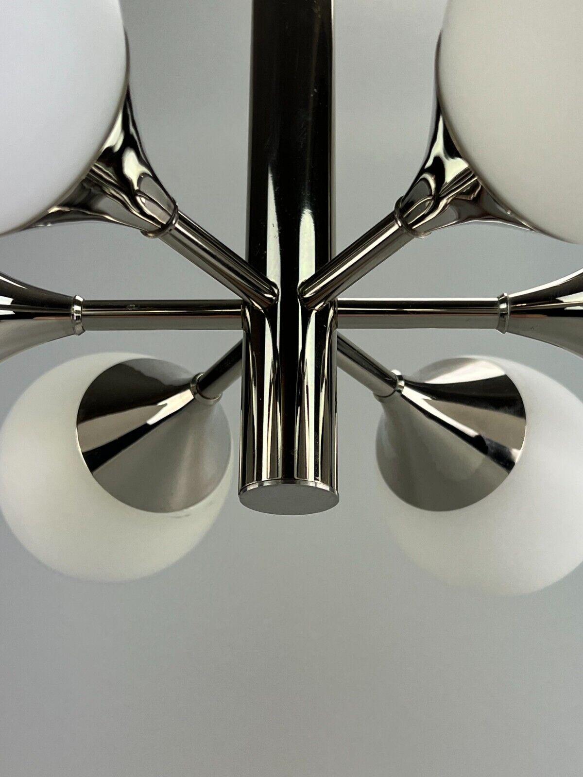 Sputnik-Kronleuchter aus 6-Flame-Glas, Kaiser Leuchten, Opalglas-Design, 1960er und 1970er Jahre im Angebot 1