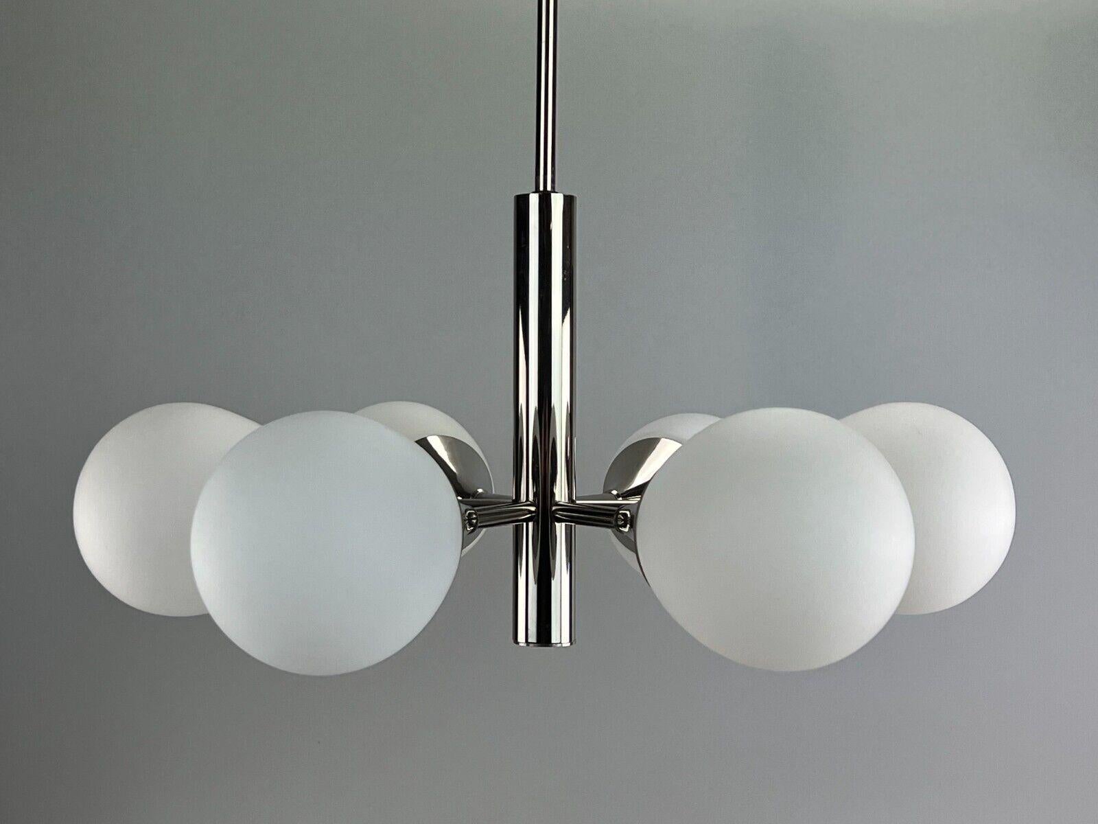Sputnik-Kronleuchter aus 6-Flame-Glas, Kaiser Leuchten, Opalglas-Design, 1960er und 1970er Jahre im Angebot 3