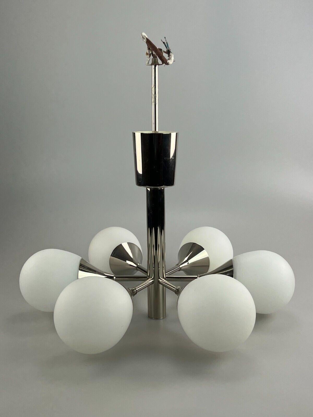 Sputnik-Kronleuchter aus 6-Flame-Glas, Kaiser Leuchten, Opalglas-Design, 1960er und 1970er Jahre im Angebot 9