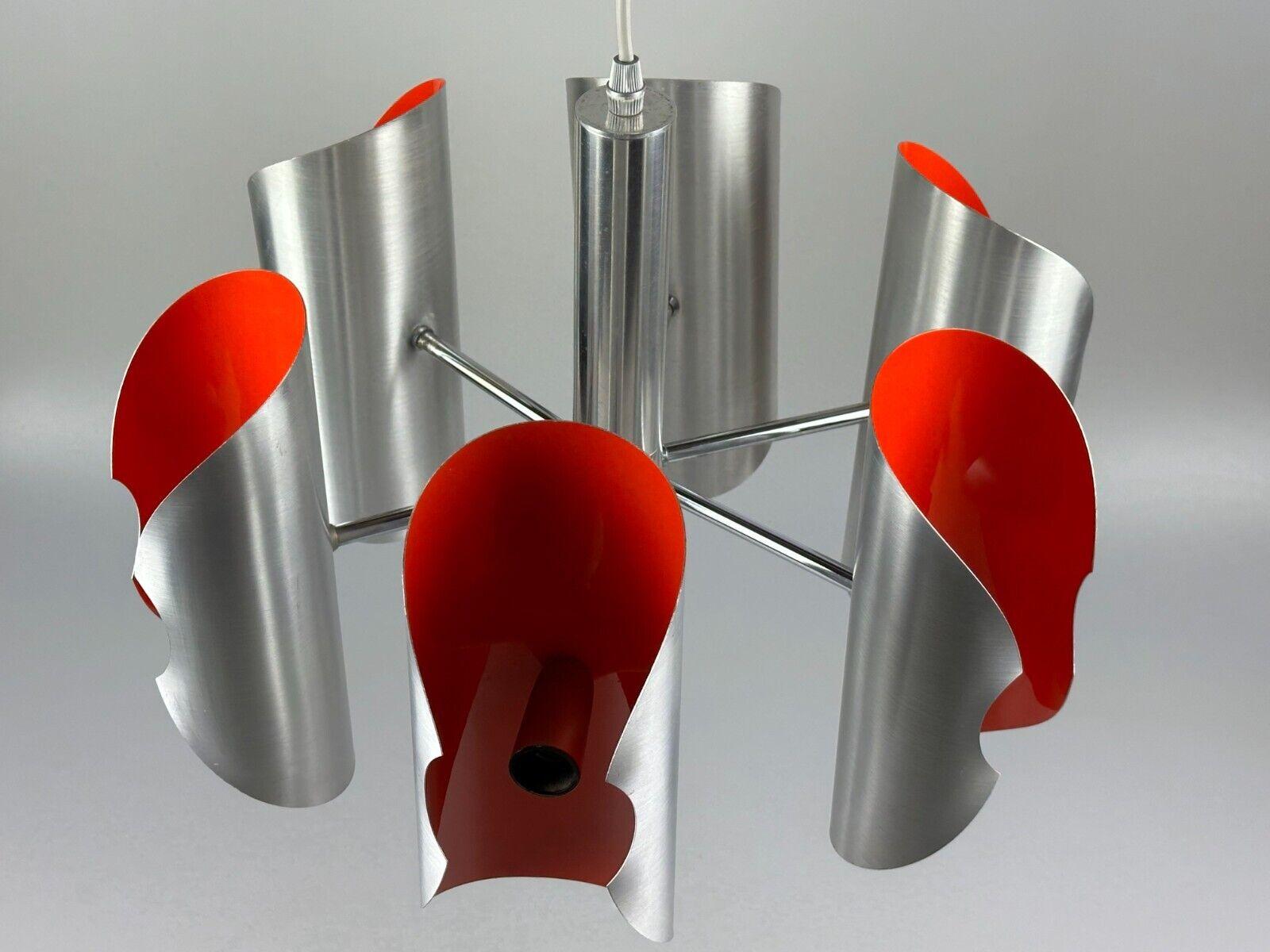 60s 70s 6-flame Sputnik chandelier metal chrome space age design For Sale 6