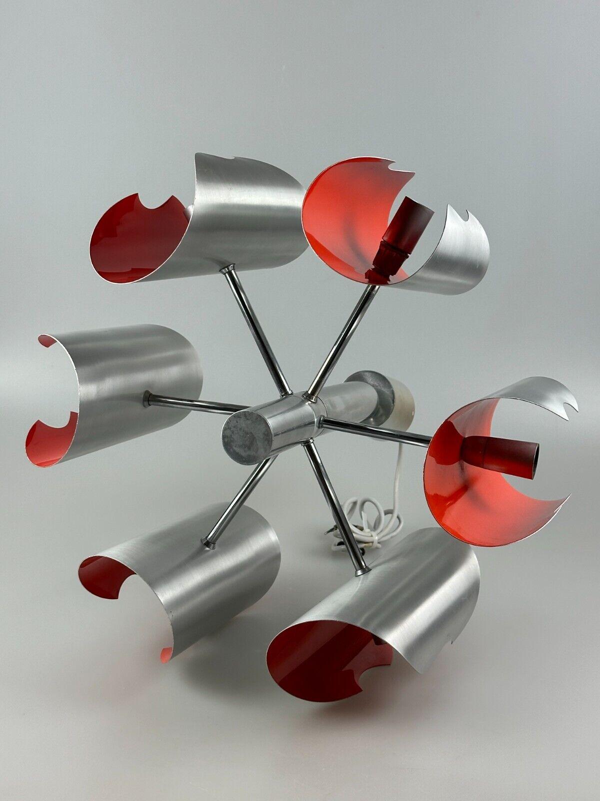 60s 70s 6-flame Sputnik chandelier metal chrome space age design For Sale 13