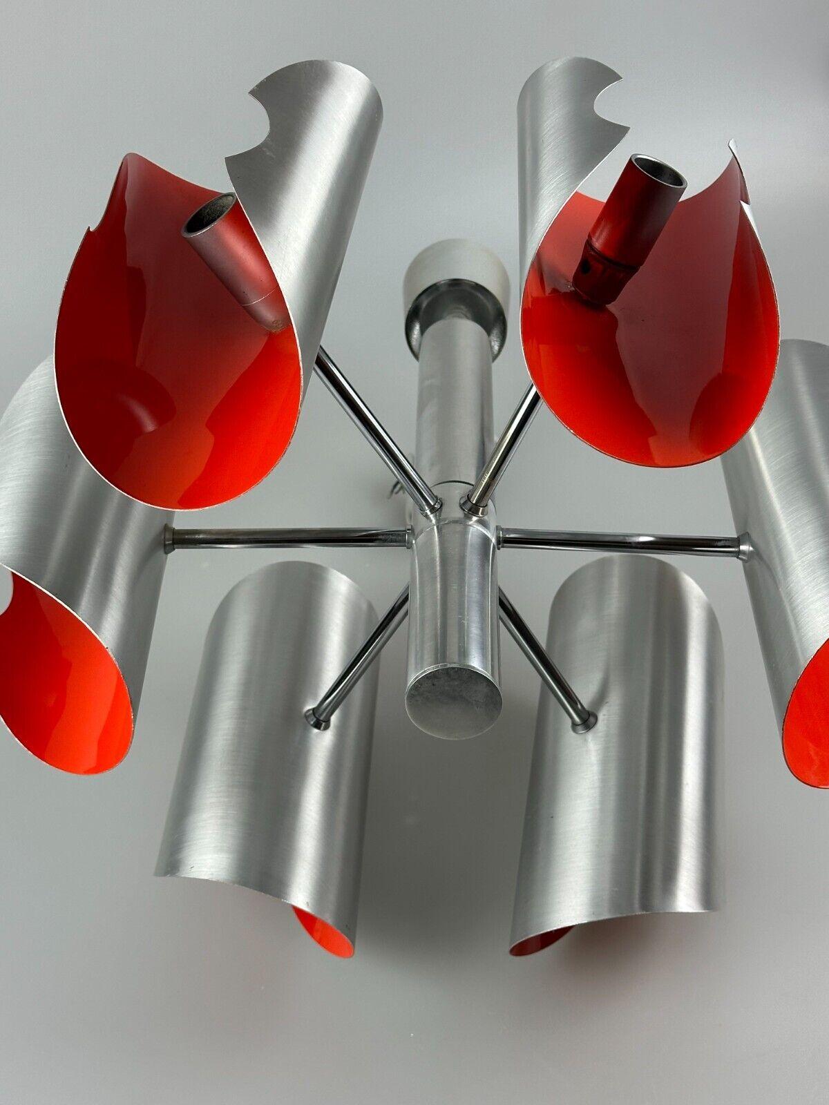 60s 70s 6-flame Sputnik chandelier metal chrome space age design For Sale 14