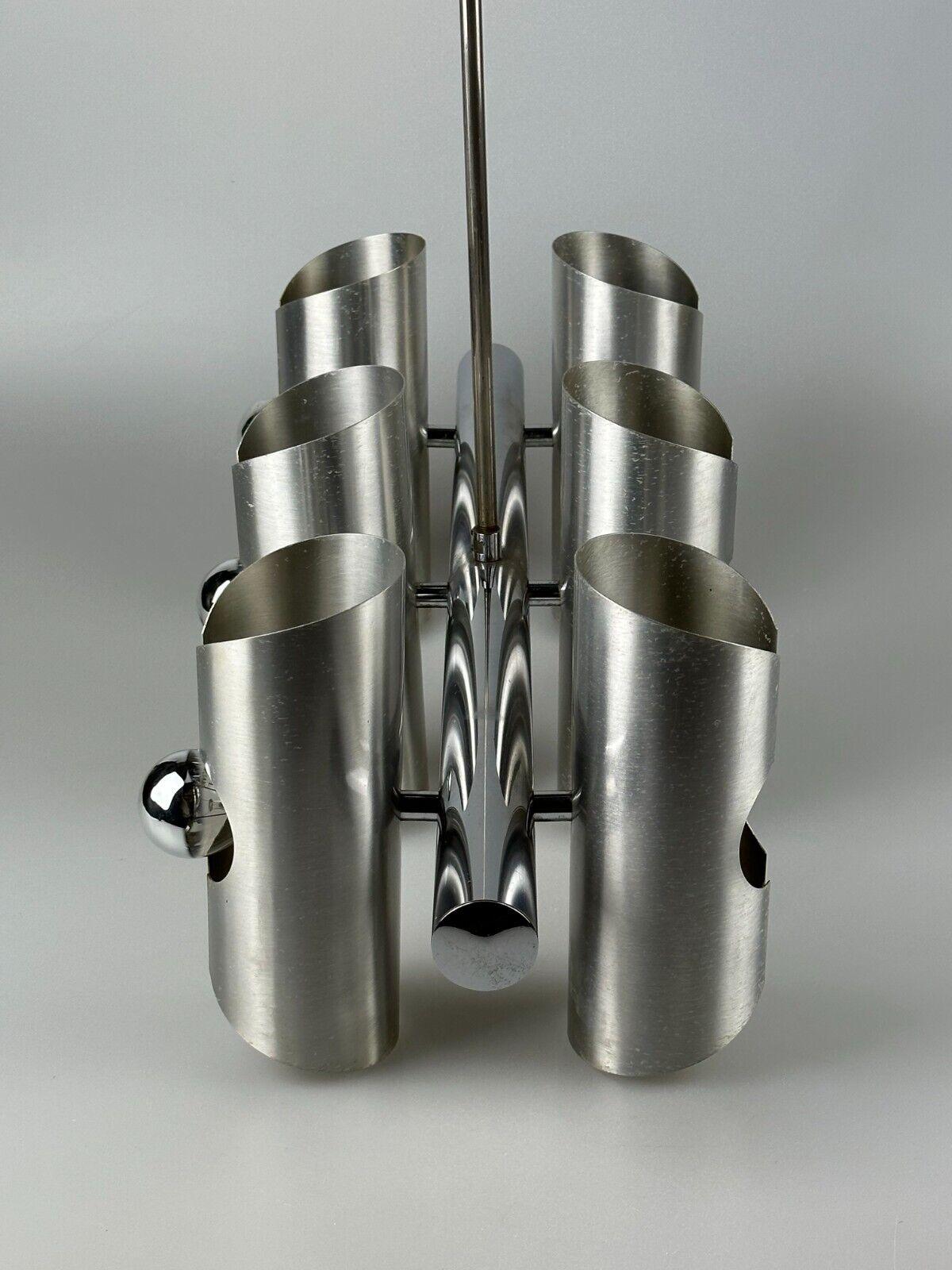 Lustre Spoutnik à 6 lumières en métal et chrome, design de l'ère spatiale, années 60/70 en vente 6