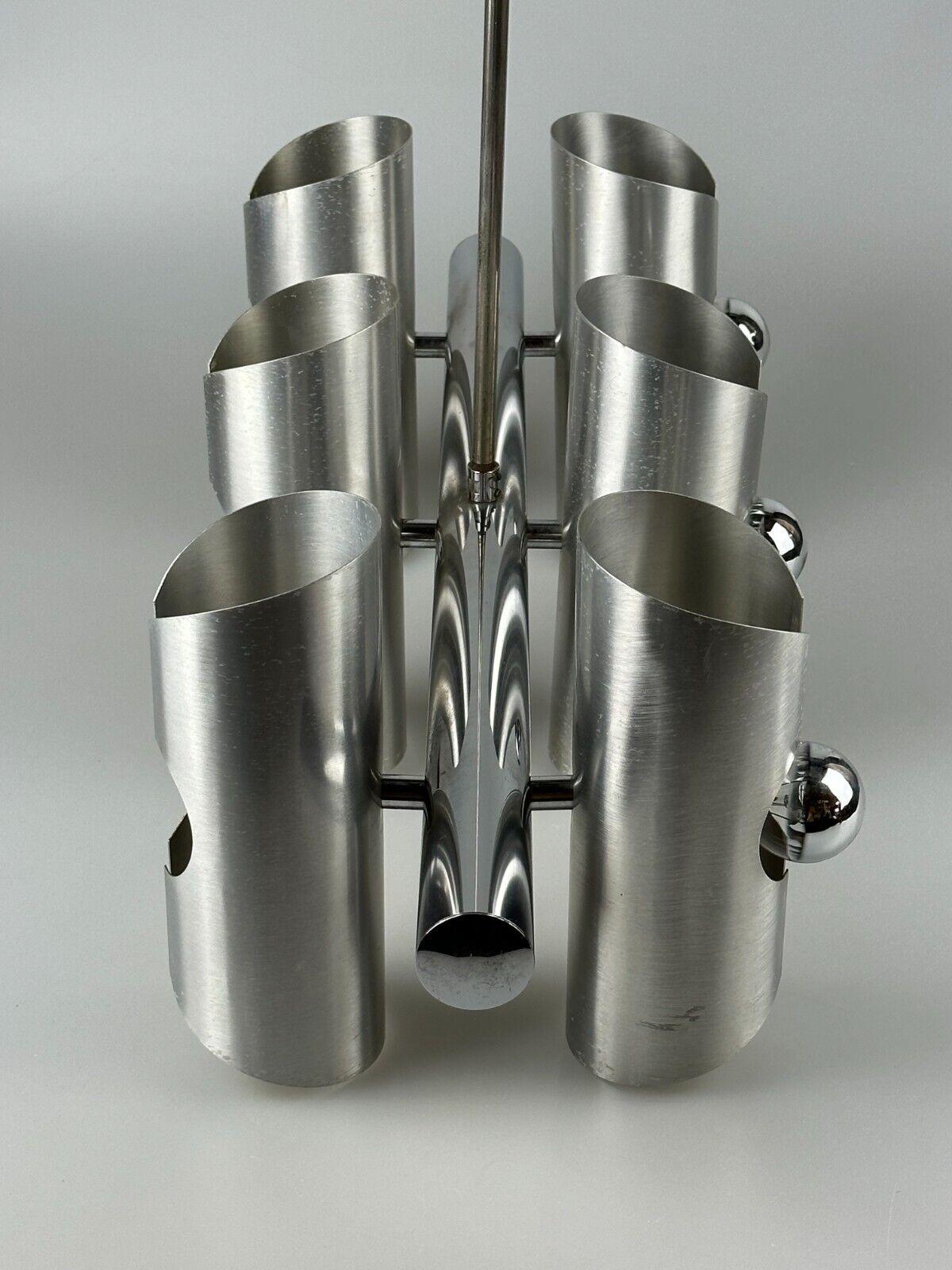 Lustre Spoutnik à 6 lumières en métal et chrome, design de l'ère spatiale, années 60/70 en vente 14