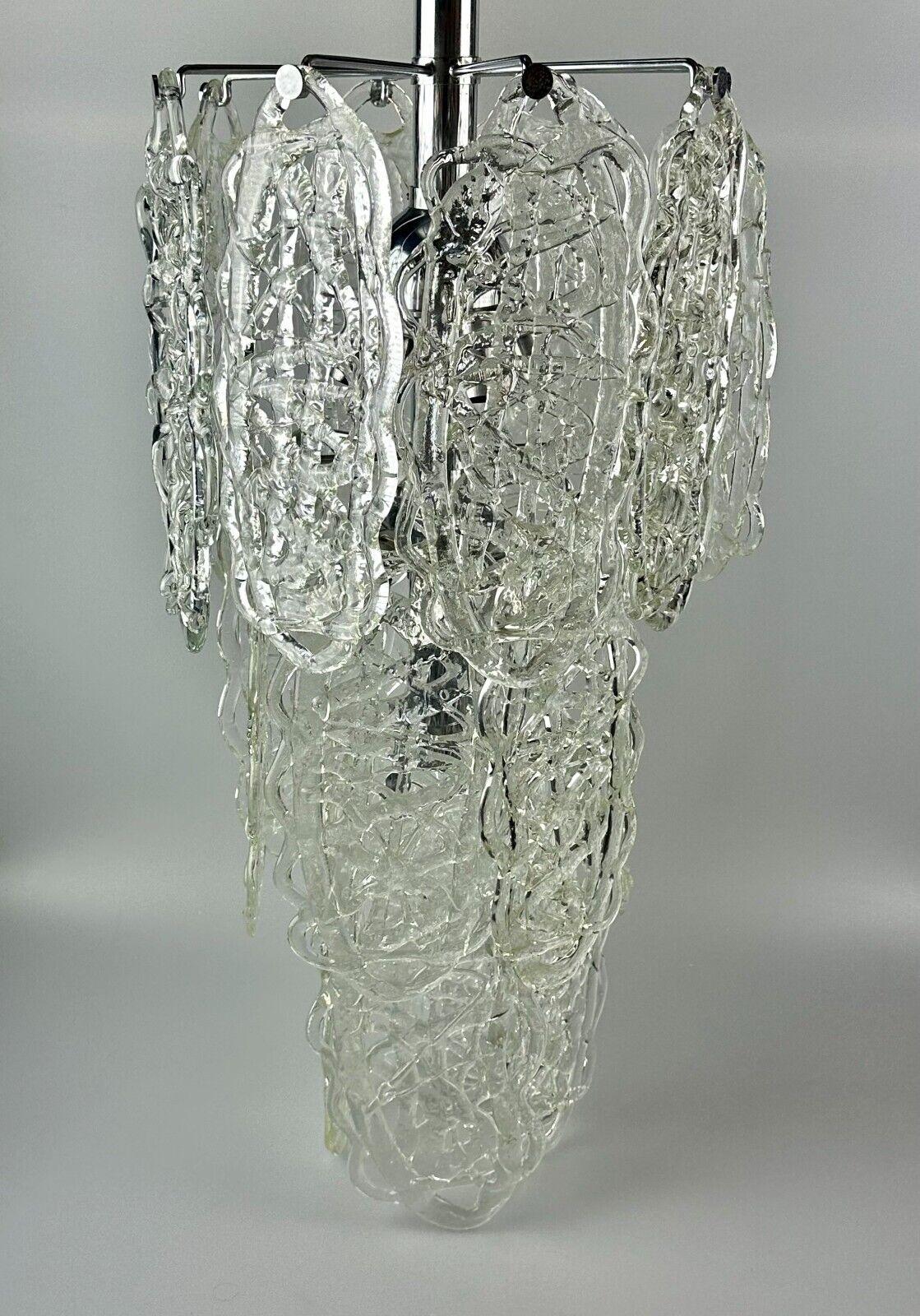 60s 70s AV Mazzega Chandelier “Ragnatela” Murano Glass Space Age For Sale 8