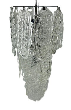 60s 70s AV Mazzega Chandelier “Ragnatela” Murano Glass Space Age