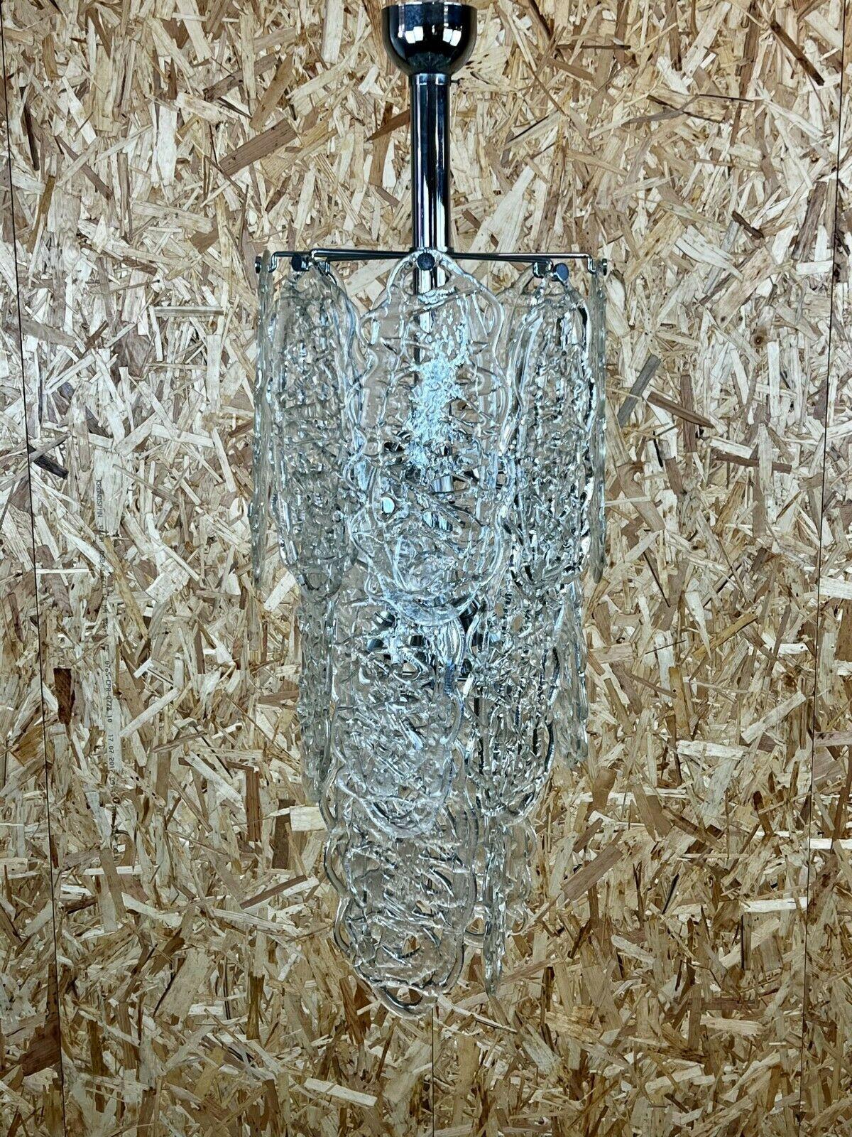 60s 70s AV Mazzega Chandelier “Ragnatela” Murano Glass Space Age In Good Condition For Sale In Neuenkirchen, NI