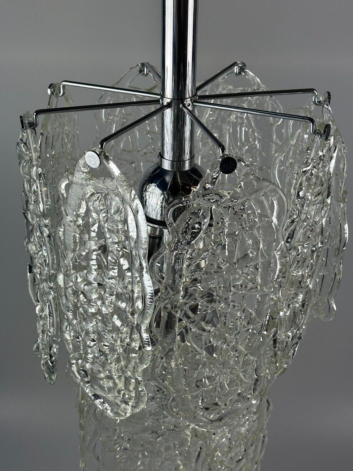 60s 70s AV Mazzega Chandelier “Ragnatela” Murano Glass Space Age In Good Condition For Sale In Neuenkirchen, NI