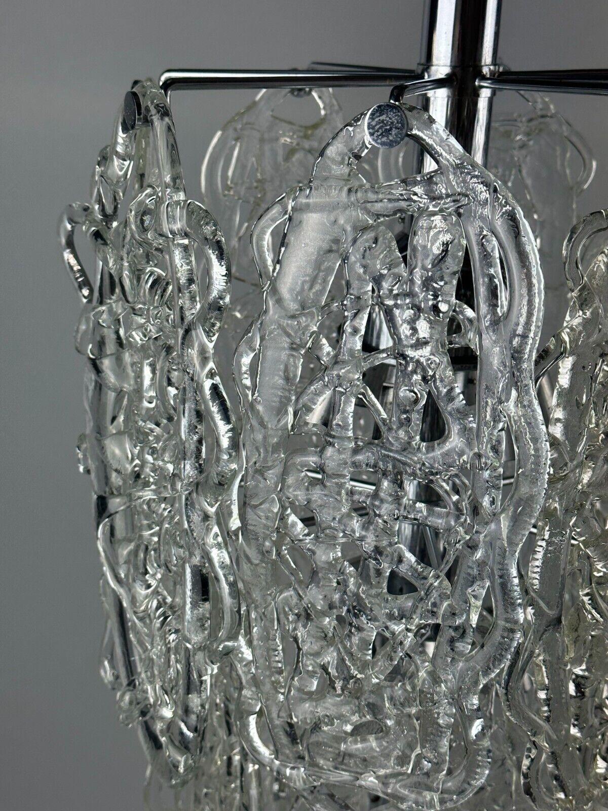 Late 20th Century 60s 70s AV Mazzega Chandelier “Ragnatela” Murano Glass Space Age For Sale
