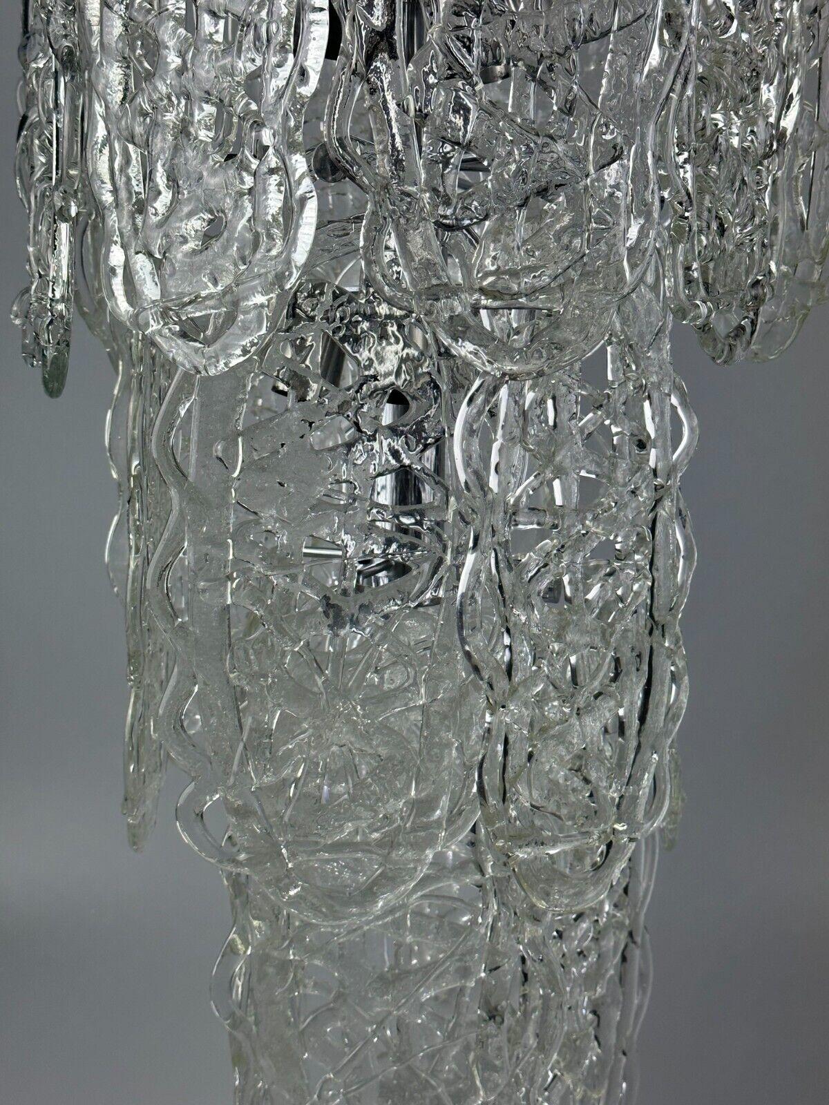 60s 70s AV Mazzega Chandelier “Ragnatela” Murano Glass Space Age For Sale 3