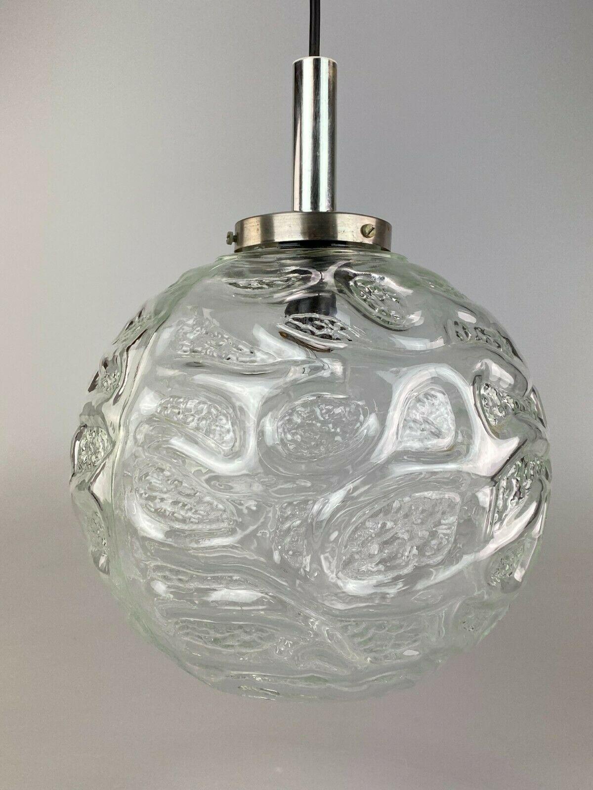 European 60s 70s Ball Lamp Hanging Lamp Glass Ceiling Lamp Space Age Design For Sale