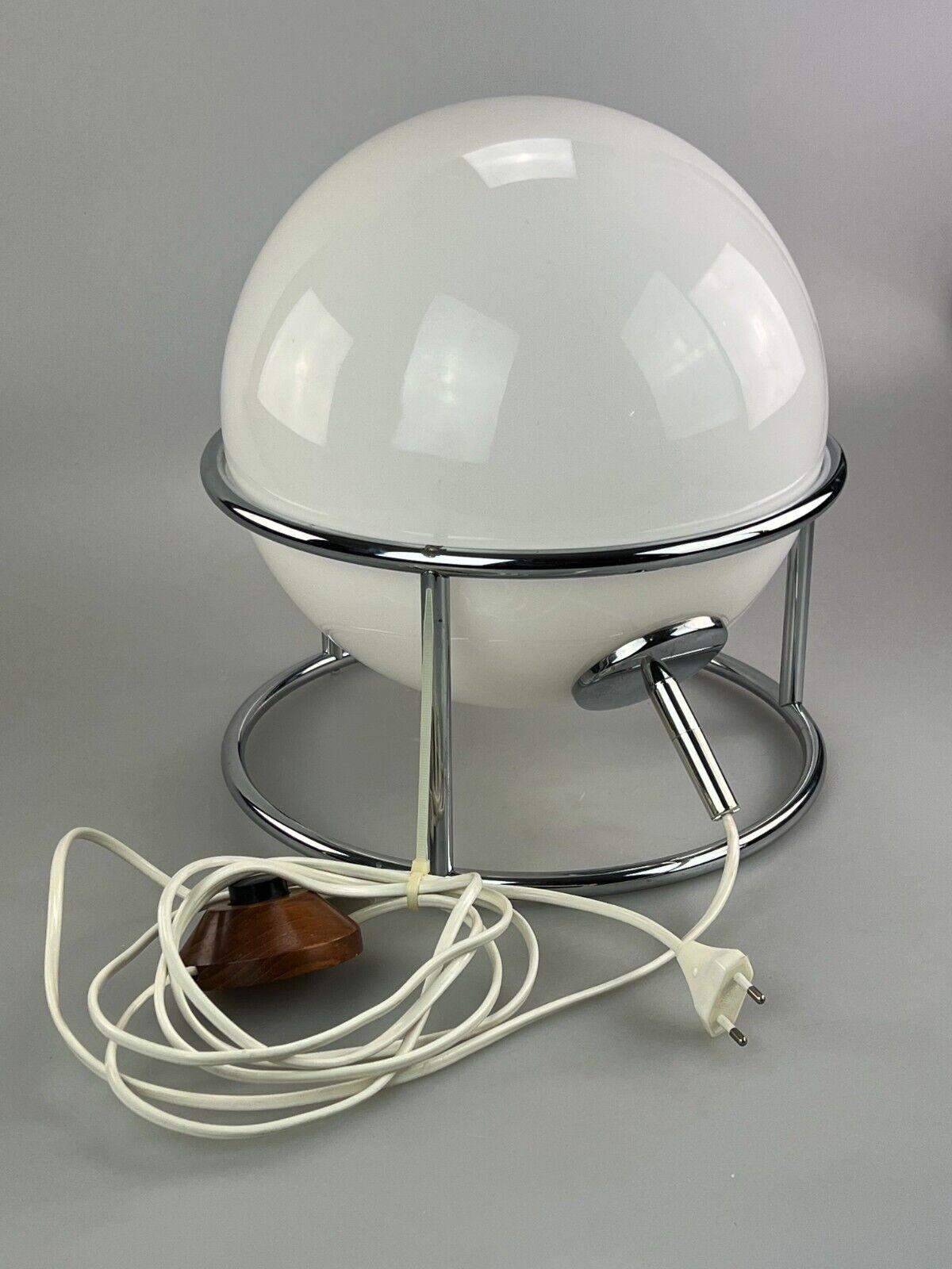 60s 70s Ball Lamp Lamp Light Table Lamp Space Age Design Glass Metal 6