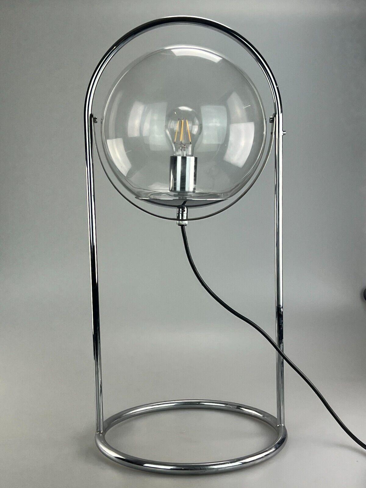 60s 70s Ball Lamp Lamp Light Table Lamp Space Age Design Glass Metal For Sale 7