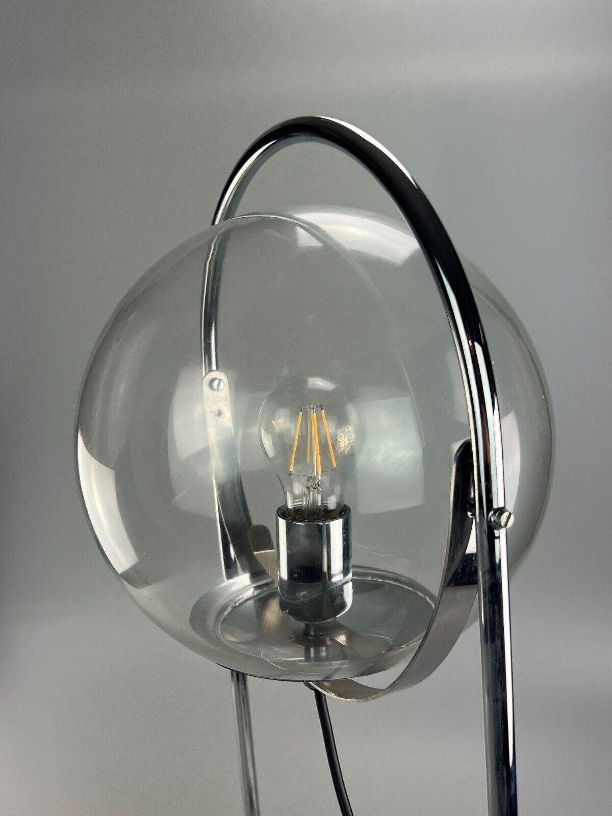 60s 70s Ball Lamp Lamp Light Table Lamp Space Age Design Glass Metal For Sale 9