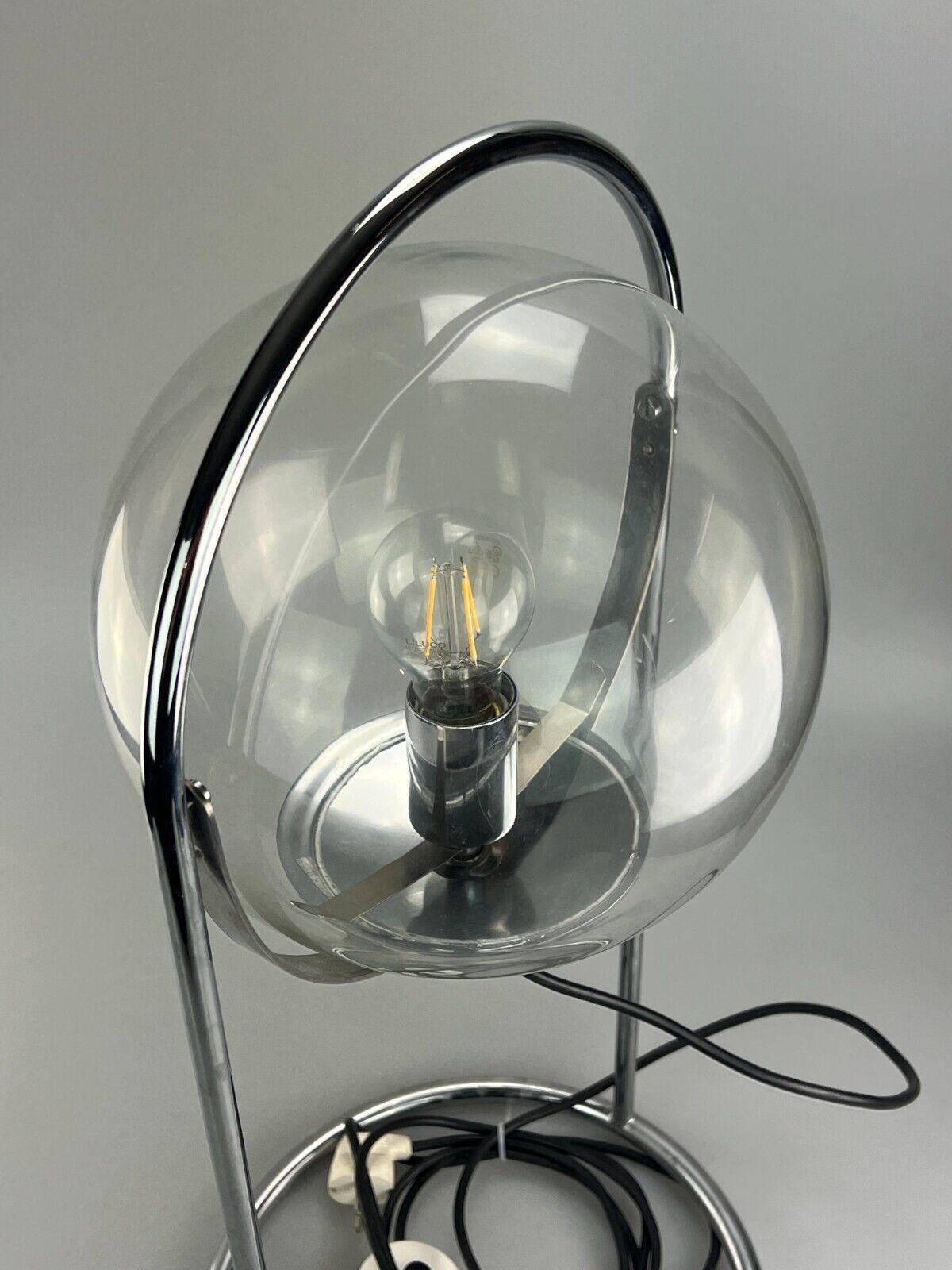 60s 70s Ball Lamp Lamp Light Table Lamp Space Age Design Glass Metal For Sale 15