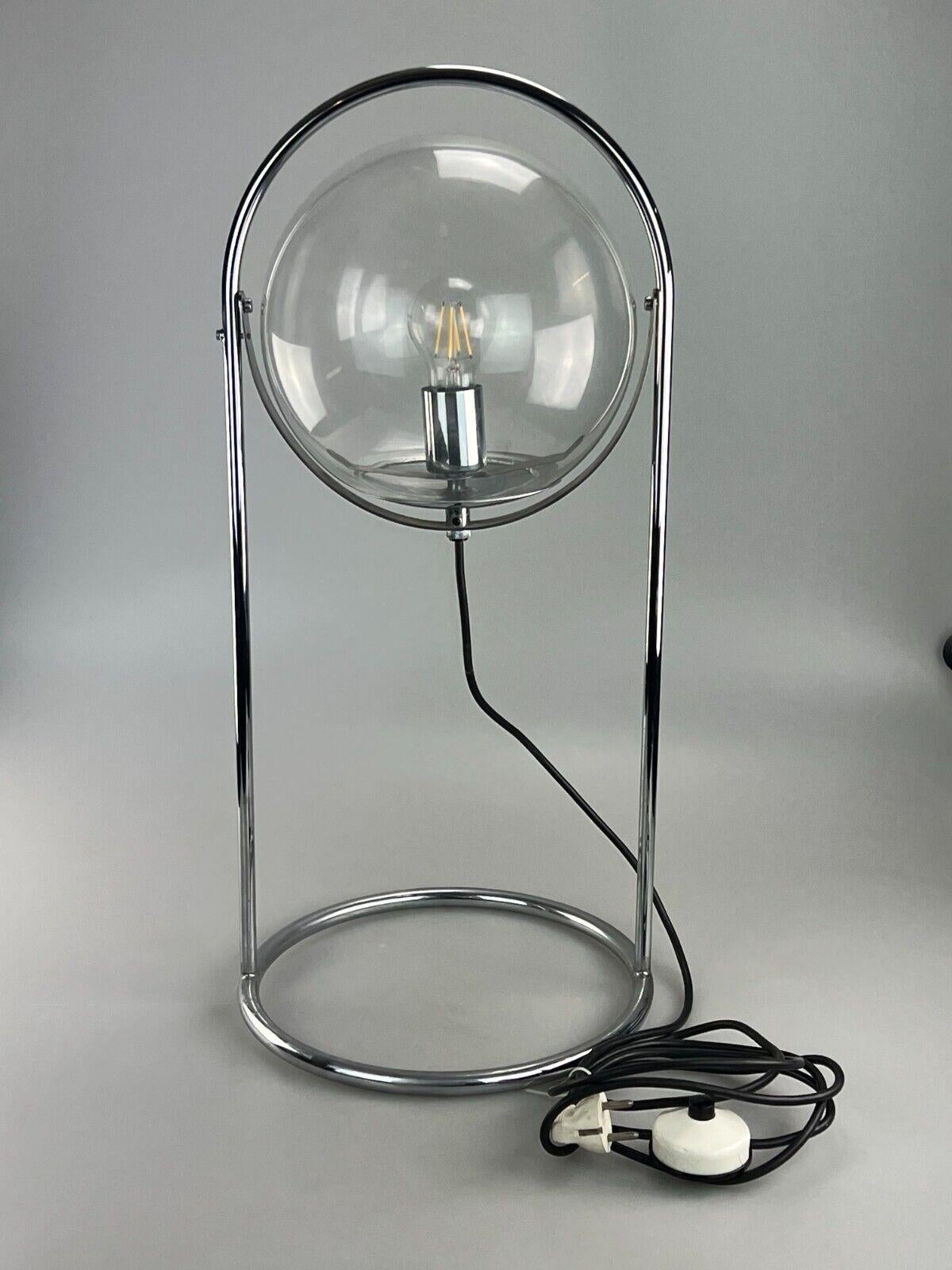 Lampe de table, lampe à boule, design ère spatiale, verre et métal, années 60/70 en vente 2