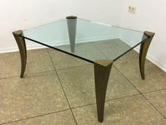 60s 70s Brutalist Bronze Coffee Table Space Age Design