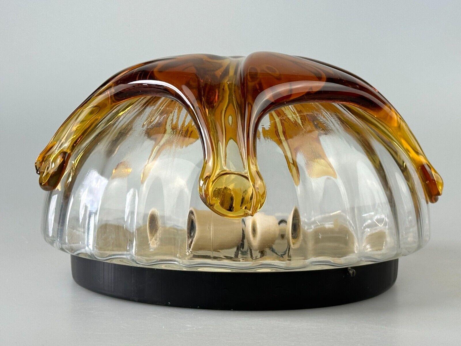 60s 70s Brutalist Ceiling Lamp Flush Mount Murano Glass Space Age Design For Sale 10